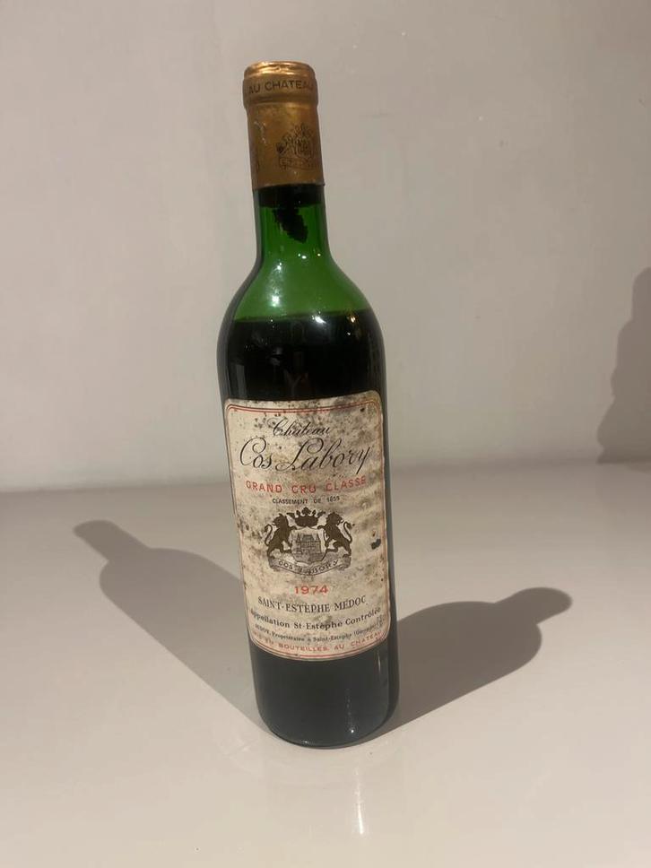 Château Cos Labory 1974 Saint-Estèphe Médoc, Verzamelen, Wijnen, Gebruikt, Rode wijn, Frankrijk, Vol, Ophalen of Verzenden