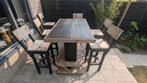 Steigerhouten bartafel met krukken, Tuin en Terras, Tuinsets en Loungesets, Ophalen, Gebruikt, Steigerhout