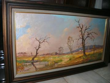 Henry Brent (19e eeuw) -Engelse school-Mooi groot schilderij beschikbaar voor biedingen