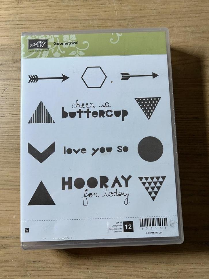 Stampin' Up! Geometrical Stempelset, Hobby en Vrije tijd, Stempelen, Zo goed als nieuw, Clearstamp, Ophalen of Verzenden