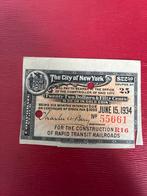 New York Obligatie Coupon 1934, Ophalen of Verzenden, 1920 tot 1950, Obligatie of Lening