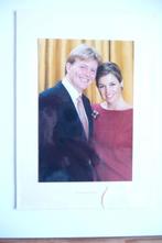 BEDANK KAART VAN WILLEM ALEXANDER EN MAXIMA 20 3 2001, Verzamelen, Koninklijk Huis en Royalty, Verzenden, Zo goed als nieuw, Nederland