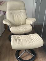 Originele Stressless fauteuil incl. Hocker, Huis en Inrichting, Fauteuils, Ophalen of Verzenden, Zo goed als nieuw, Tijdloos, 50 tot 75 cm