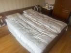 Tweepersoons Houten Bed 170x200, Ophalen, Gebruikt, Bruin, Tweepersoons