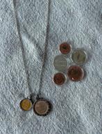 Mi Moneda ketting + munten, Sieraden, Tassen en Uiterlijk, Kettingen, Ophalen of Verzenden, Gebruikt, Zilver