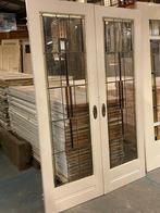 Set openslaande deuren met glas in lood 201x137cm., Ophalen