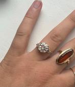 Gouden Vintage Ring met Topaas, Sieraden, Tassen en Uiterlijk, Ringen, Ophalen of Verzenden, Met edelsteen, Dame, Goud