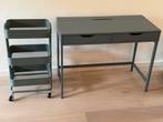 Ikea bureau / schrijftafel grijsgroen, Huis en Inrichting, Bureaus, Ophalen, Gebruikt