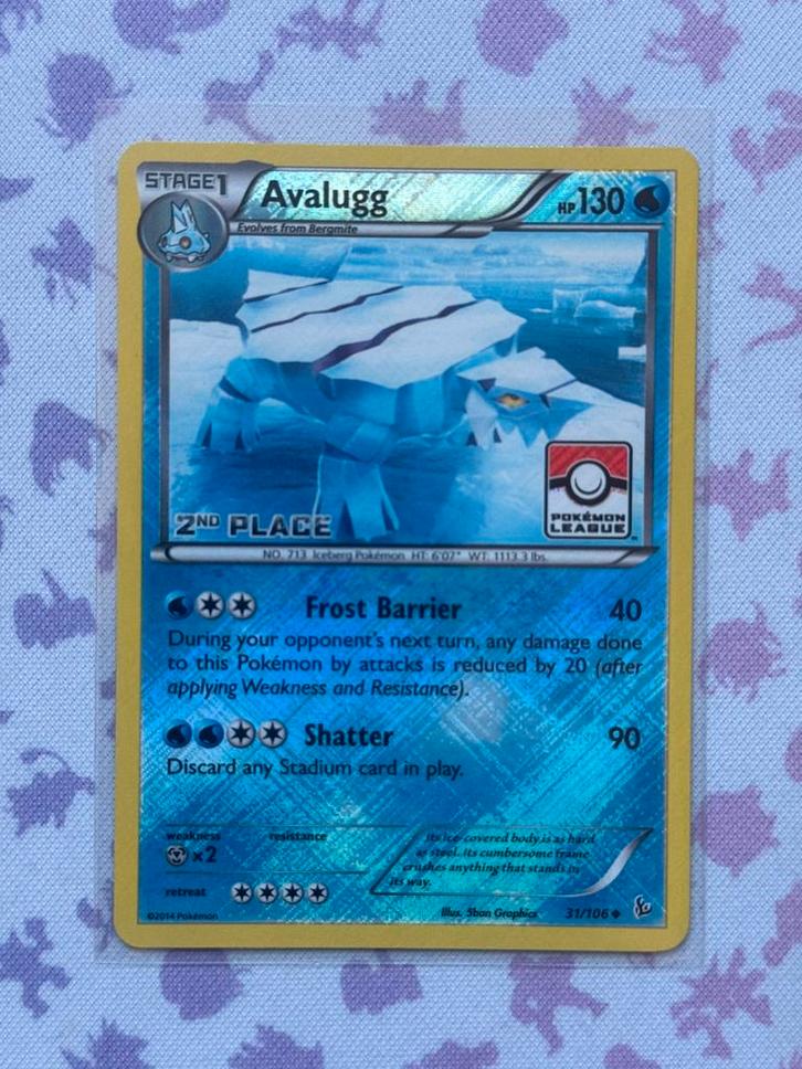 Avalugg Stamped Reverse Holo 31 Pokémon League Flashfire, Hobby en Vrije tijd, Verzamelkaartspellen | Pokémon, Nieuw, Losse kaart