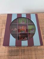 Handgeschilderde Theedoos met Glas, Ophalen, Zo goed als nieuw, Overige houtsoorten, Minder dan 50 cm