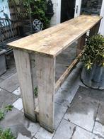 Stoere stijger houten sta tafel!, Huis en Inrichting, Tafels | Statafels, Gebruikt, Ophalen