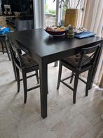 Bartafel, zwart vierkant 110x110cm, h95cm, Ophalen, Gebruikt