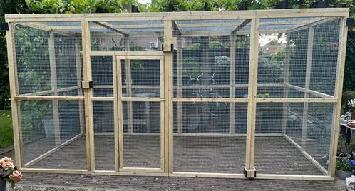 Voliere, kattenren, kippenren, konijnenren, nieuw, Dieren en Toebehoren, Vogels | Hokken en Kooien, Nieuw, Volière, Hout, Ophalen of Verzenden