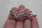 Zilveren vintage broche pauw nr.1328, 4 tot 7 cm, Verzenden, Zo goed als nieuw, Zilver