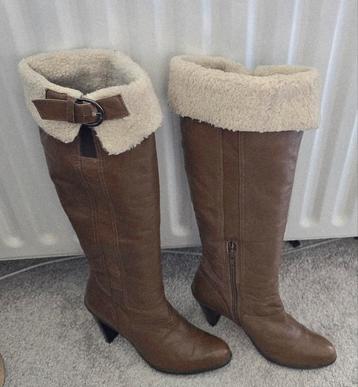 Vintage Bronx bruine leren hoge dames laarzen maat 37 beschikbaar voor biedingen