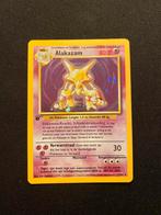 Pokemon Base Set Alakazam Holo NL 1st Edition 1/102, Verzenden, Gebruikt, Losse kaart, Foil