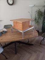 2x salontafeltjes, Huis en Inrichting, Tafels | Salontafels, Ophalen, Gebruikt, 50 tot 100 cm, Metaal