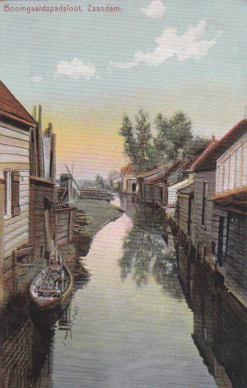 zaandam boomgaardspadsloot  ca 1950, Verzamelen, Ansichtkaarten | Nederland, Noord-Holland, 1960 tot 1980, Ophalen of Verzenden