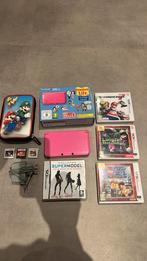 Nintendo 3DS XL tomodachi life NIEUW STAAT met 7 top spellen, 3DS XL, Ophalen of Verzenden, Zo goed als nieuw, Roze
