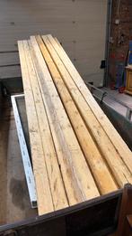 Houten balken 345x9,5x7,5 cm, Doe-het-zelf en Verbouw, Hout en Planken, Ophalen, Gebruikt, Balk, Vuren