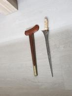 Antieke kris mes met echte bot, Ophalen of Verzenden