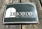Leuk Emaille Bord De Boederij - reclame man cave, Ophalen of Verzenden, Gebruikt, Reclamebord