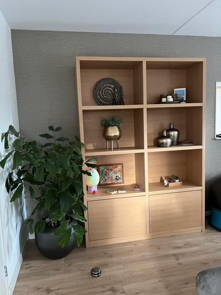 Piet Klerkx Wandkast Eiken Fineer - 160x255x40 cm, Huis en Inrichting, Kasten | Boekenkasten, Gebruikt, 150 tot 200 cm, 200 cm of meer