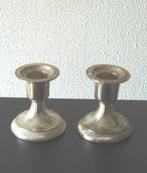 Zilver tin  kandelaar ., Antiek en Kunst, Antiek | Kandelaars, Ophalen of Verzenden, Overige materialen