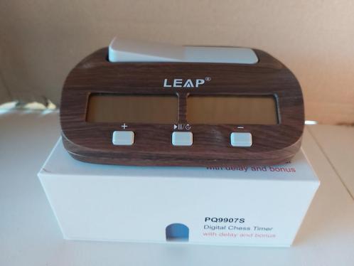 nieuwe LEAP schaakklok / damklok, Hobby en Vrije tijd, Gezelschapsspellen | Bordspellen, Nieuw, Een of twee spelers, Ophalen of Verzenden