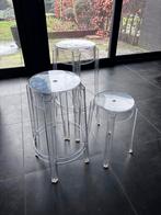 Set van 3 barkrukken design, Huis en Inrichting, Barkrukken, 2 krukken, Ophalen of Verzenden, Zo goed als nieuw, 60 tot 90 cm