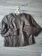 Bruin leren jasje met studs - Maat M, Maat 38/40 (M), Bruin, Ophalen of Verzenden, Onbekend