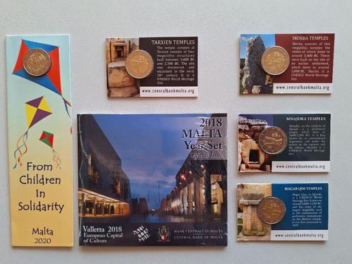 Verschillende Malta Coincards, Booklet & jaarset uitgiftes, Postzegels en Munten, Munten | Europa | Euromunten, Overige waardes