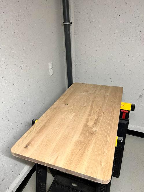 Rechthoekige eettafel 120x60x3 eiken rustiek, Huis en Inrichting, Tafels | Eettafels, Nieuw, 50 tot 100 cm, 100 tot 150 cm, Vier personen