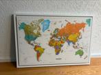 Wereld kaart op linnen, Boeken, Atlassen en Landkaarten, Ophalen, Zo goed als nieuw, 1800 tot 2000, Landkaart