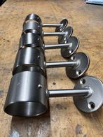 Trapleuning steunen rvs, Ophalen of Verzenden, Zo goed als nieuw, 100 tot 250 mm, Rvs