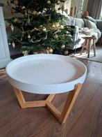 IKEA Bijzettafel - Wit met Houten Poten, Huis en Inrichting, Tafels | Salontafels, Ophalen, 50 tot 100 cm, Rond, 50 tot 100 cm