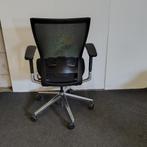 Sidiz T50 Bureaustoel Netweave Zwart Chroom Lendesteun, Ophalen of Verzenden, Gebruikt, Zwart, Bureaustoel