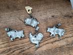 Vintage dierenfiguren met klem, Ophalen of Verzenden, Gebruikt