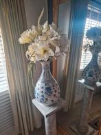 CHINESE VAAS MET WITTE AMARYLLIS, Ophalen, Zo goed als nieuw