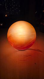 Vintage Oranje Glazen Bol Lamp van Honsel Leuchten, Gebruikt, Vintage, Ophalen of Verzenden, Glas