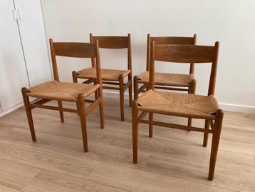 Carl Hansen & Søn CH36 vintage stoelen 4 stuks Hans Wegner beschikbaar voor biedingen