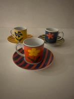 Vintage Vista Alegre Espresso Set – Flower Harmony (3 stuks), Ophalen of Verzenden, Zo goed als nieuw, Porselein, Kop en/of schotel
