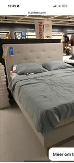 IKEA boxspring met hoofdbord, Ophalen, Gebruikt, Tweepersoons, 180 cm