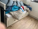 Ikea Hemnes Uitschuifbed 80x200 - Gebruikt, Eenpersoons, Wit, Ophalen of Verzenden, 80 cm