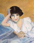 Lezende Vrouw, Antiek en Kunst, Ophalen of Verzenden