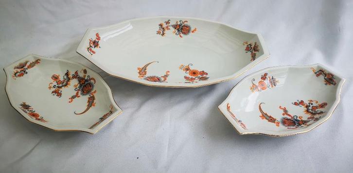 3 Art deco vintage Servies gebakset gebakstel bone china, Antiek en Kunst, Antiek | Servies compleet, Ophalen of Verzenden