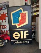 Oude grote elf olie reclame lichtbak, Verzamelen, Merken en Reclamevoorwerpen, Ophalen, Gebruikt, ., Lichtbak of (neon) lamp