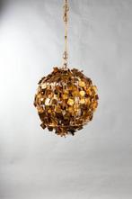 Luxe Gouden Design Hanglamp | Ronde Plafondlamp Bolvormig, 50 tot 75 cm, Nieuw, Ophalen of Verzenden, Info@laurierdesign.nl