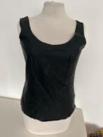 Zwart topje met leer - Maat XS, Kleding | Dames, Tops, Zwart, Ophalen of Verzenden, Zo goed als nieuw, Silvian Heach