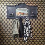 Mooie kapstok met spiegel antiek, Huis en Inrichting, Woonaccessoires | Kapstokken, Ophalen, Hout, Wandkapstok, Minder dan 100 cm